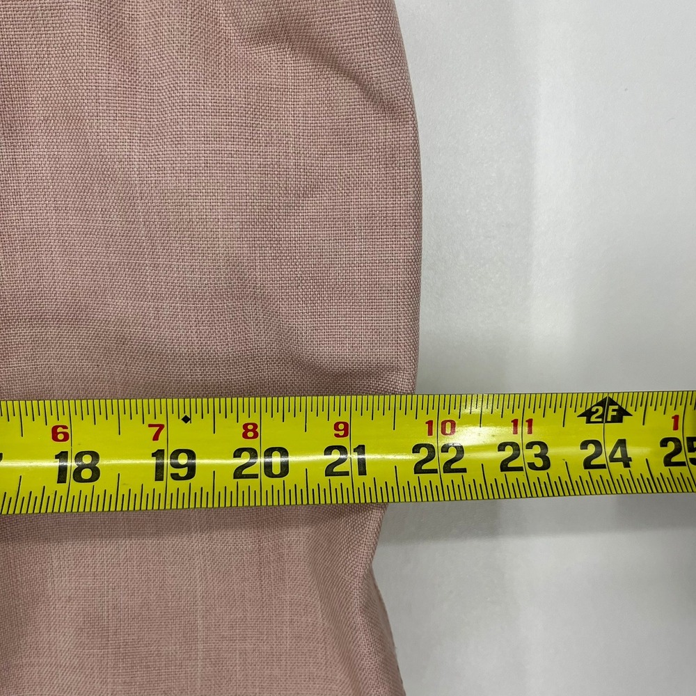 Banana Republic Mauve Pink Canvas Zip Top Tote Bag with Leather Handle Accents - Picture 5 of 12